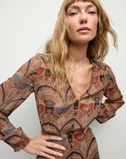 Veronica Beard Dresses|Party Dressing>Makenzie Dress in Dark Chocolate