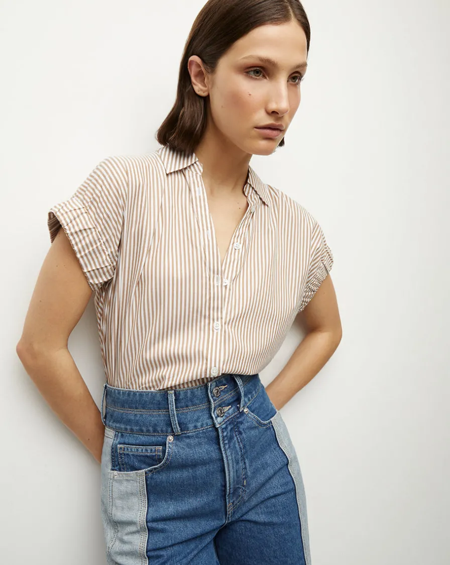 Veronica Beard Tops>Matera Cotton Button-Down Shirt in