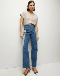 Veronica Beard Tops>Matera Cotton Button-Down Shirt in