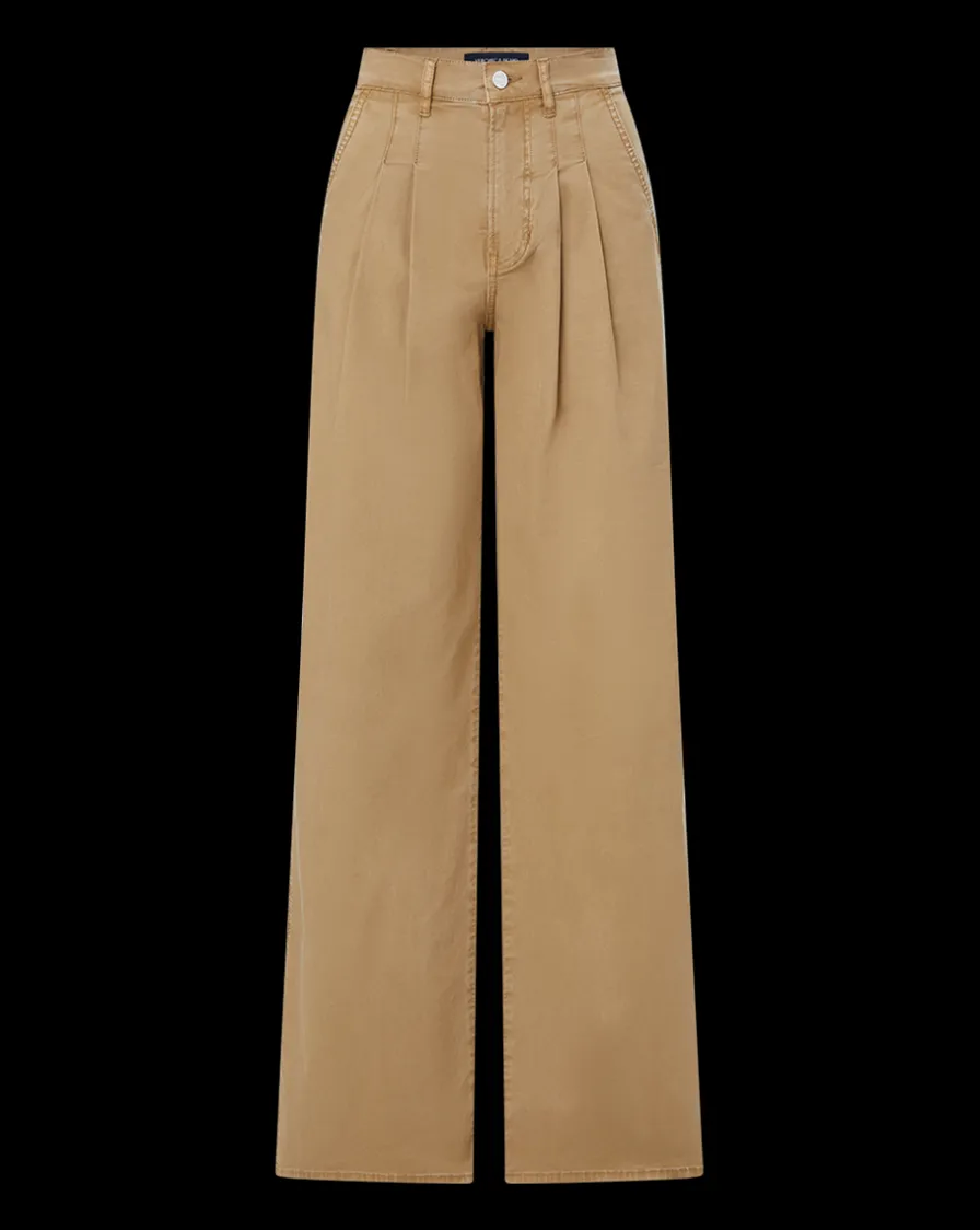 Veronica Beard Pants>Mia Wide-Leg Pleated Pant in