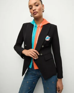 Veronica Beard Jackets & Outerwear|The Gift Guide>Miami Dolphins Dickey Jacket in Black/Silver