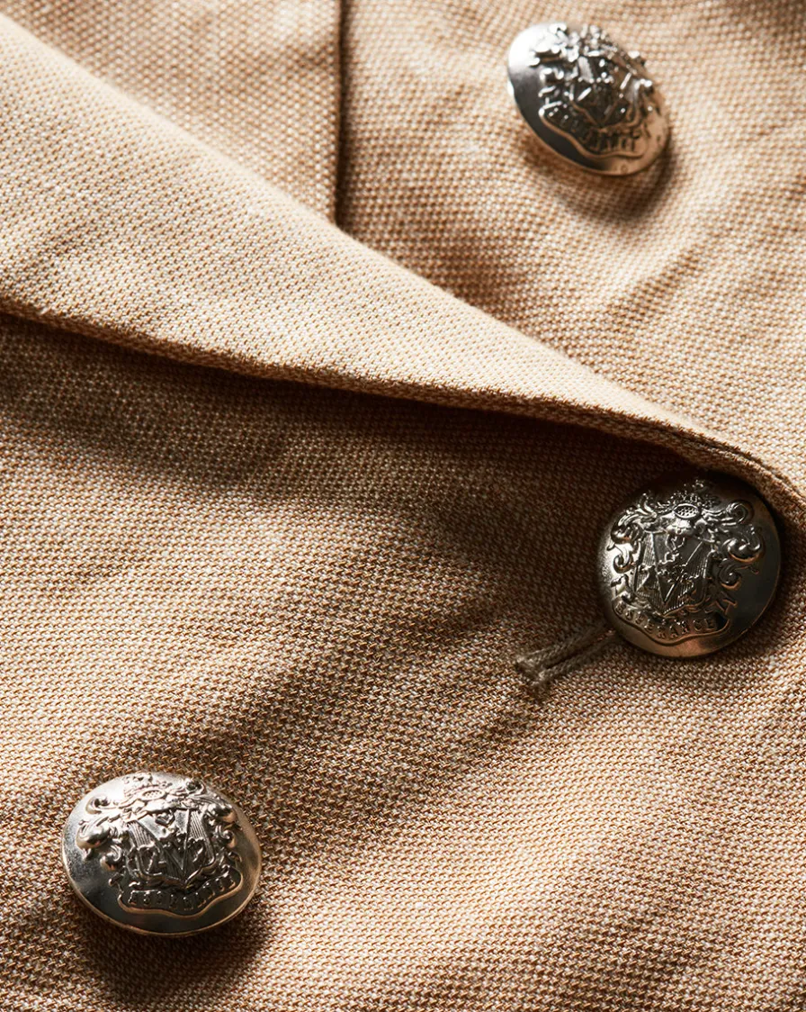 Veronica Beard Jackets & Outerwear|Extended Sizes>Miller Linen Dickey Jacket in Khaki Melange
