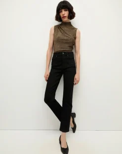 Veronica Beard Tops|Party Dressing>Mylie Sleeveless Top in Gold | High Neck Top