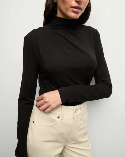 Veronica Beard Tops>Mylie Turtleneck Top in