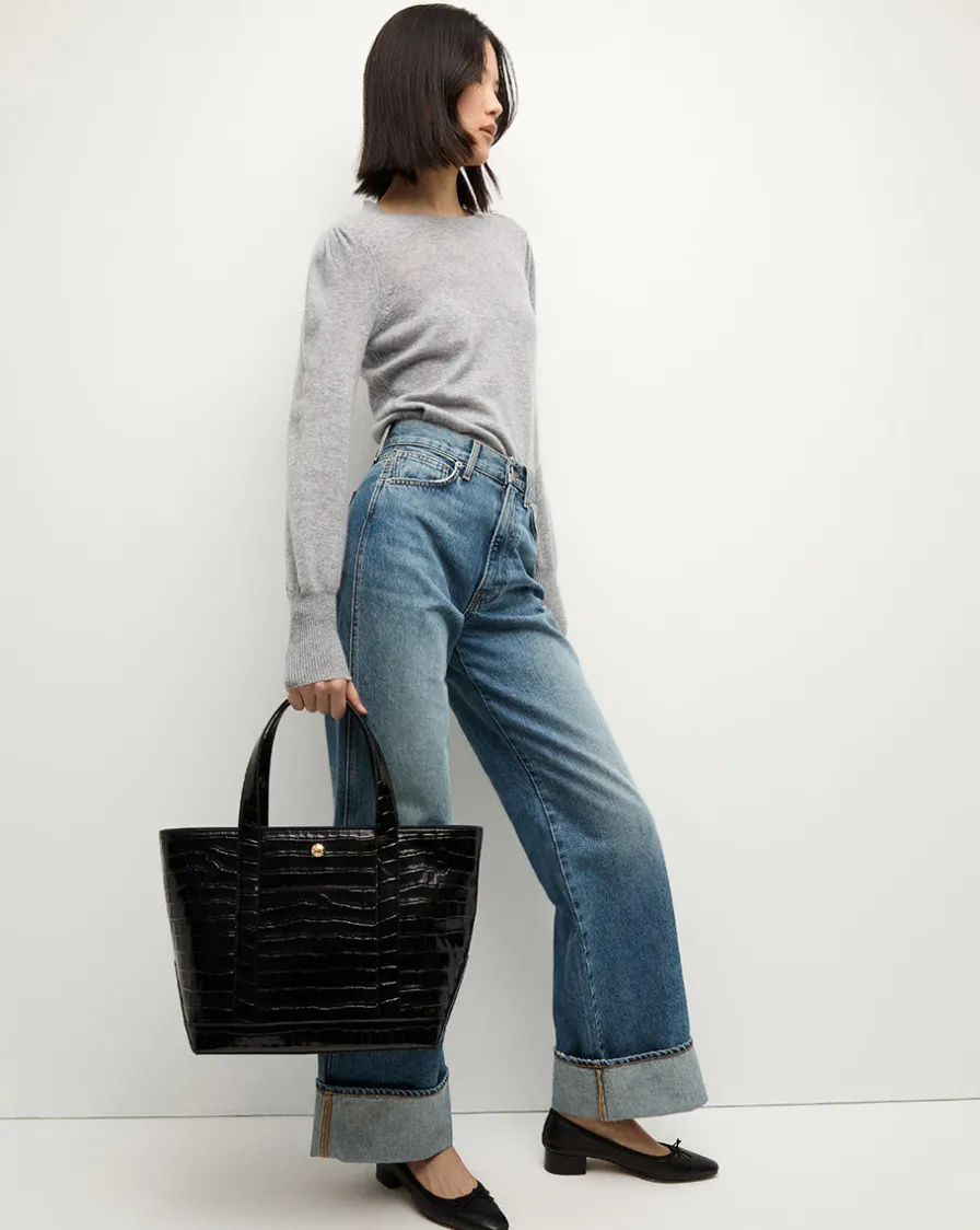 Veronica Beard Sweaters|Tops>Nelia Cashmere Pullover Sweater in Heather Grey