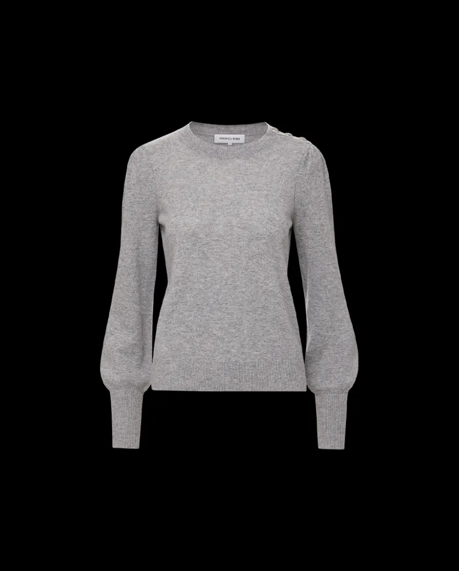 Veronica Beard Sweaters|Tops>Nelia Cashmere Pullover Sweater in Heather Grey
