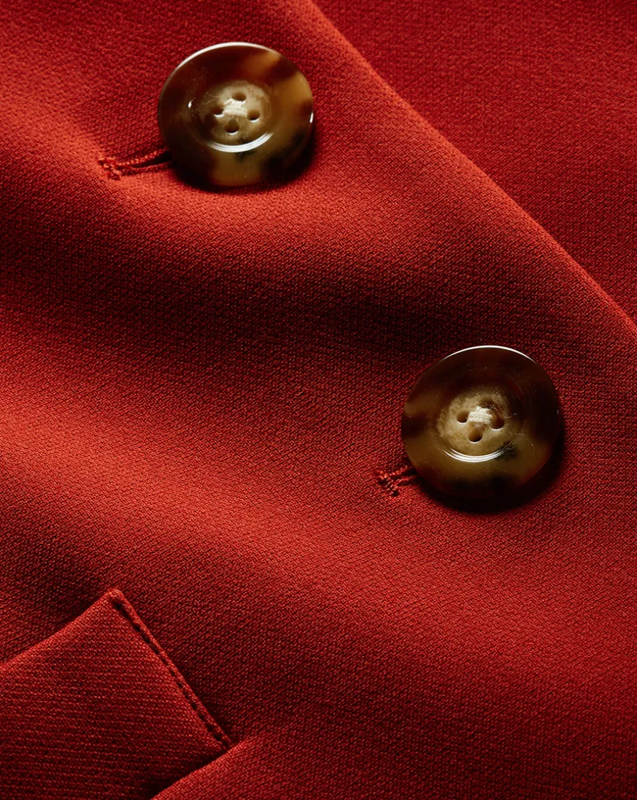 Veronica Beard Jackets & Outerwear|Tops>Orlinda Vest in Brick Red