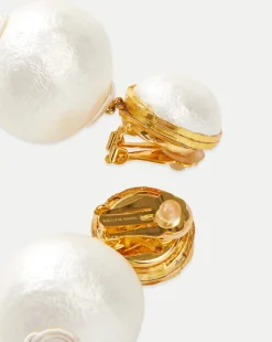 Veronica Beard Accessories|The Gift Guide>Pearl 2 Drop Earring | Clip Backing in