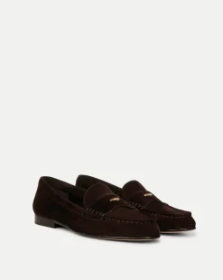 Veronica Beard Flats & Loafers>Penny Suede Loafer in