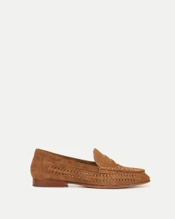Veronica Beard Flats & Loafers>Penny Woven Suede Loafer