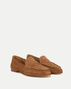 Veronica Beard Flats & Loafers>Penny Woven Suede Loafer