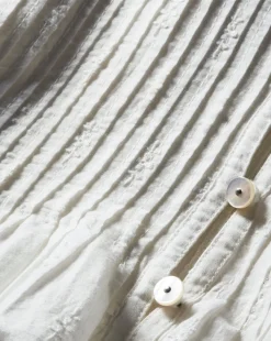 Veronica Beard Tops>Quimby Bell-Sleeve Cotton Peplum Top