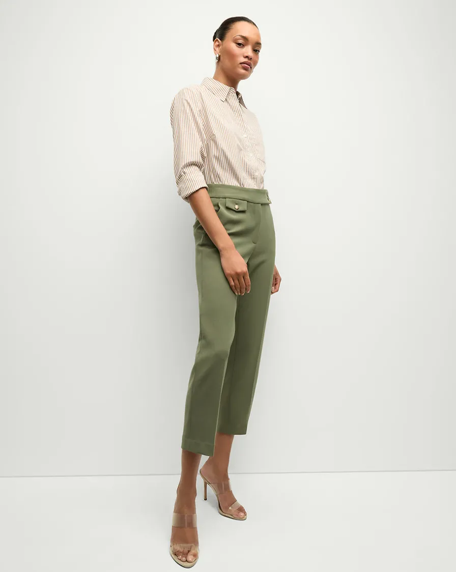 Veronica Beard Pants|Matching Sets>Renzo Pant in Stone Army