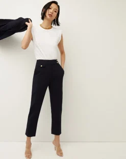 Veronica Beard Pants|Extended Sizes>Renzo Slim-Leg Pant