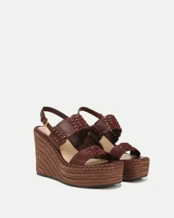 Veronica Beard Sandals>Riya Raffia Wedge Sandal in