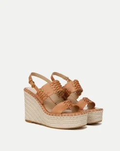 Veronica Beard Sandals>Riya Raffia Wedge Sandal in