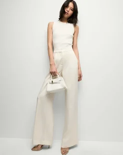Veronica Beard Pants|Party Dressing>Robinne Wide-Leg Pants in Cream