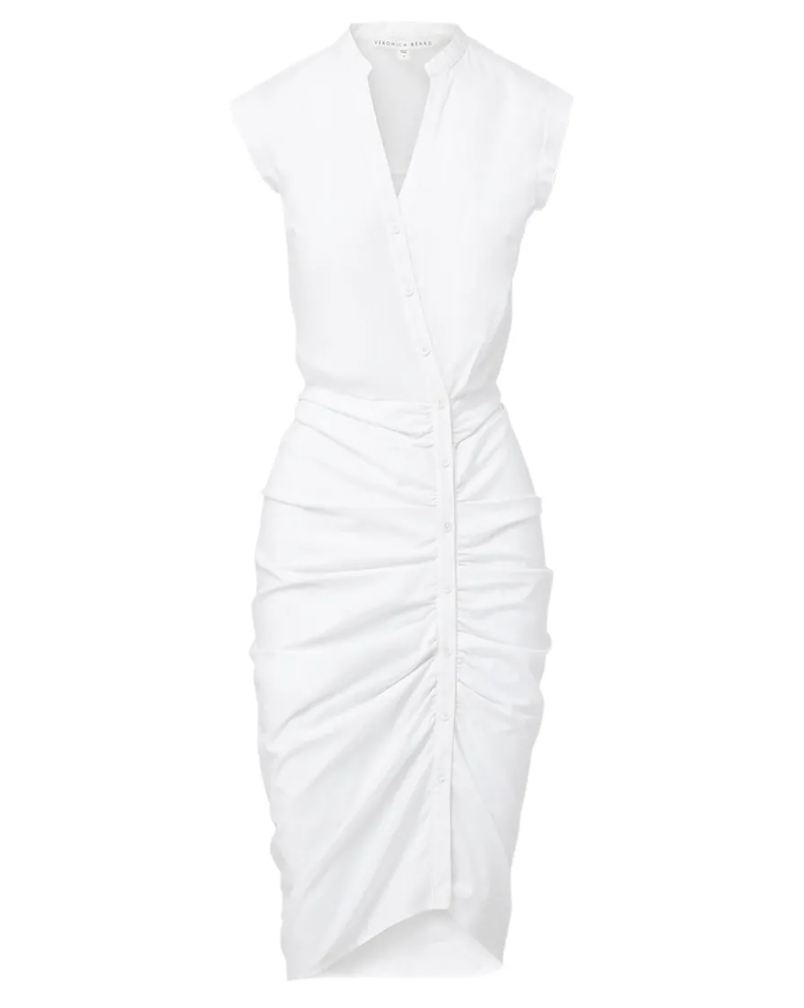 Veronica Beard Dresses>Ruched Shirt Dress by