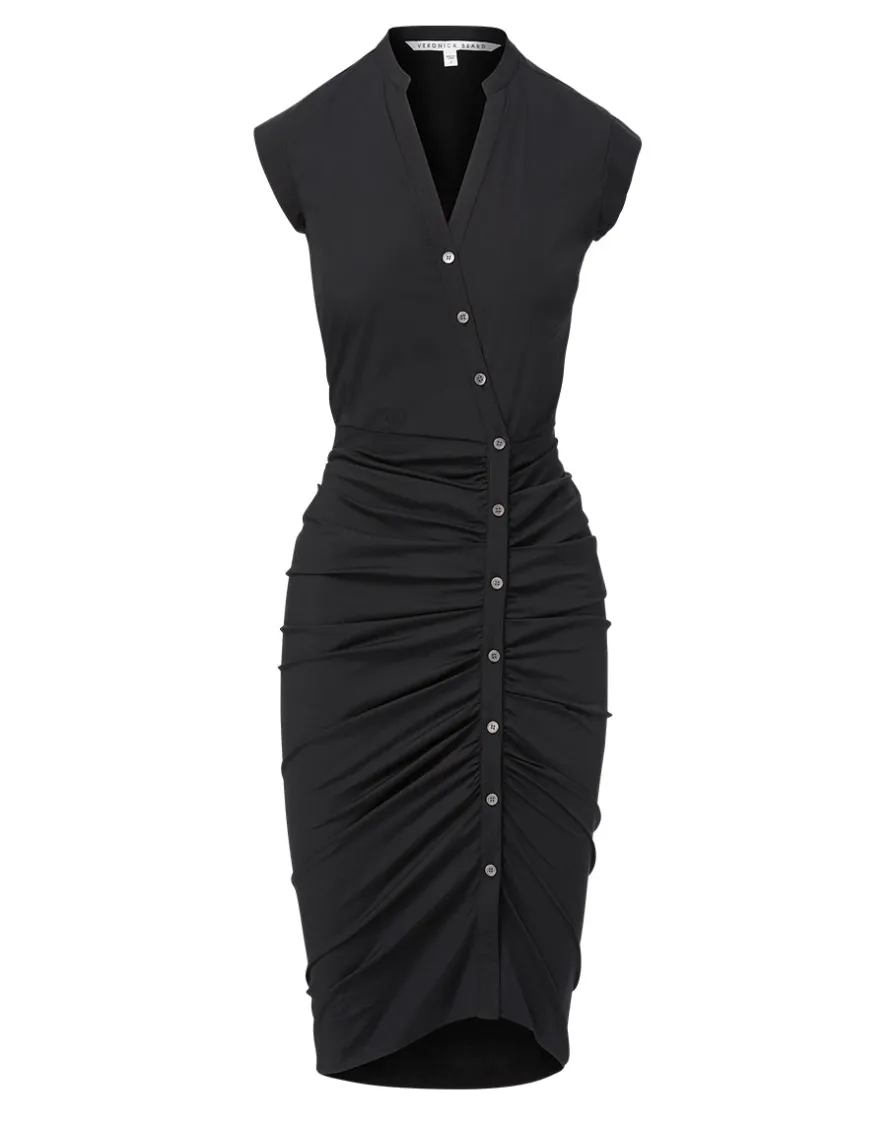 Veronica Beard Dresses>Ruched Shirt Dress by