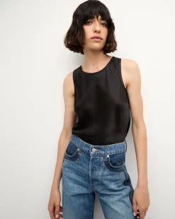 Veronica Beard Tops>Sabrina Stretch-Silk Tank Top in