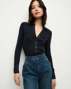 Veronica Beard Tops>Scottie Button-Down Shirt in