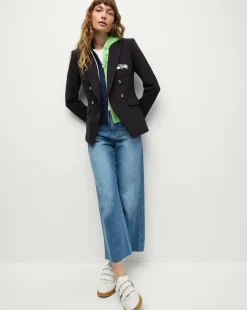 Veronica Beard Jackets & Outerwear>Seattle Seahawks Dickey Jacket in Navy/Silver