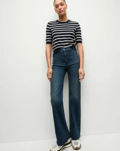 Veronica Beard Tops|Sweaters>Shana Cashmere Striped Sweater in