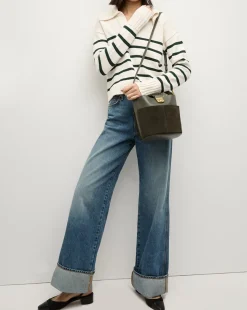 Veronica Beard Shoulder Bags|The Veronicas' Favorites>Small Crest Lock Suede Bucket Bag in