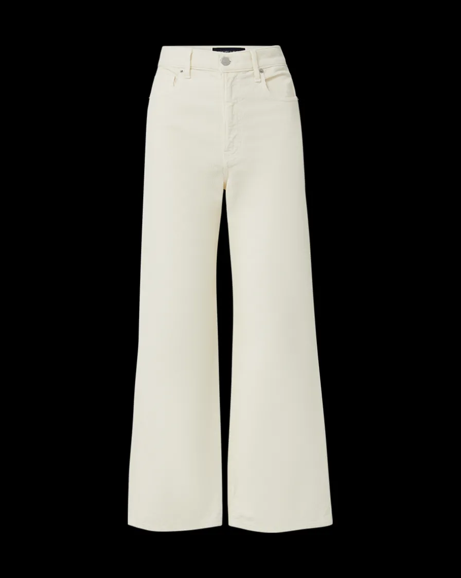 Veronica Beard Jeans|Pants>Taylor Cropped Corduroy Wide-Leg Pant in White