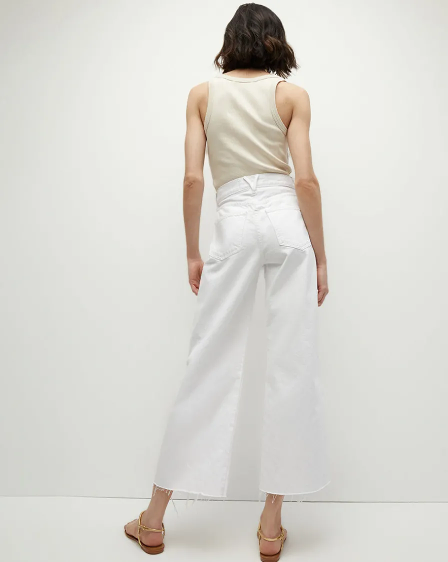 Veronica Beard Jeans>Taylor Cropped Wide-Leg Jean in