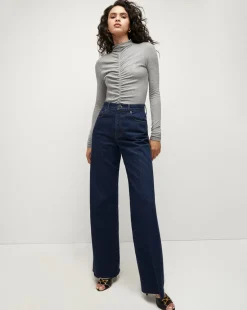 Veronica Beard Tops|Vb Classics>Theresa Ruched Turtleneck