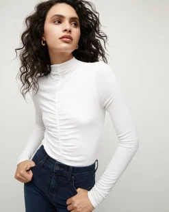 Veronica Beard Tops|Vb Classics>Theresa Ruched Turtleneck