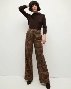 Veronica Beard Pants|The Veronicas' Favorites>Tonelli Plaid Pants in Camel & Black