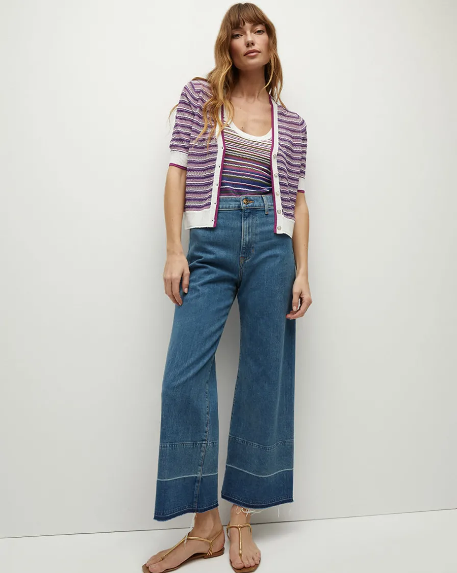 Veronica Beard Sweaters|Tops>Varia Striped Knit Cardigan